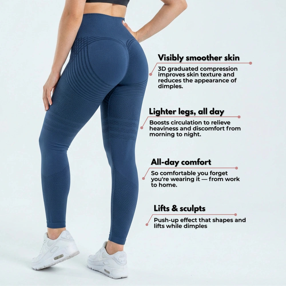 SlimCore 3D Leggings Blue
