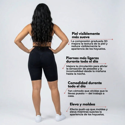 Leggings cortos SlimCore 3D Negros