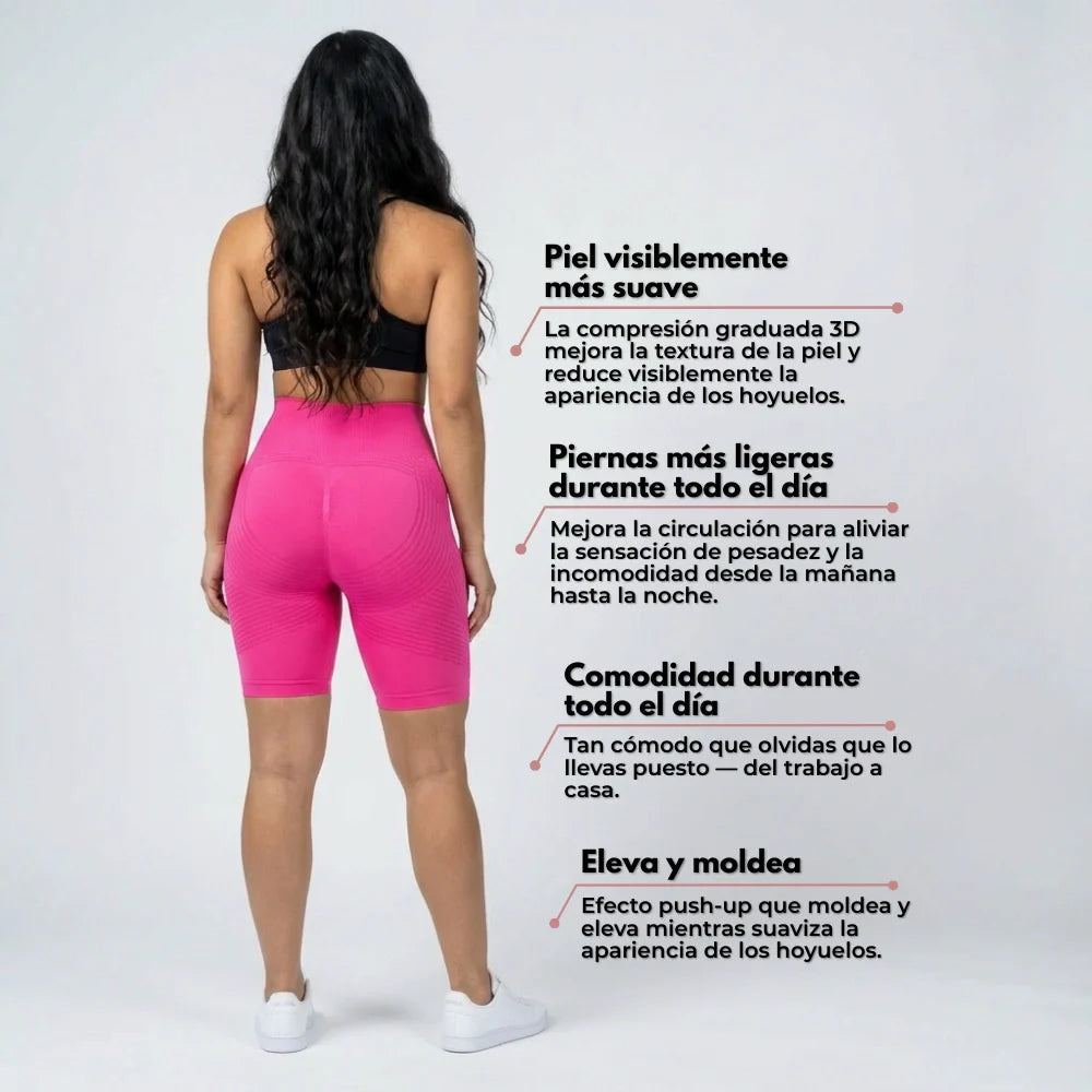 Leggings cortos SlimCore 3D Rosa