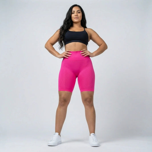 Leggings cortos SlimCore 3D Rosa