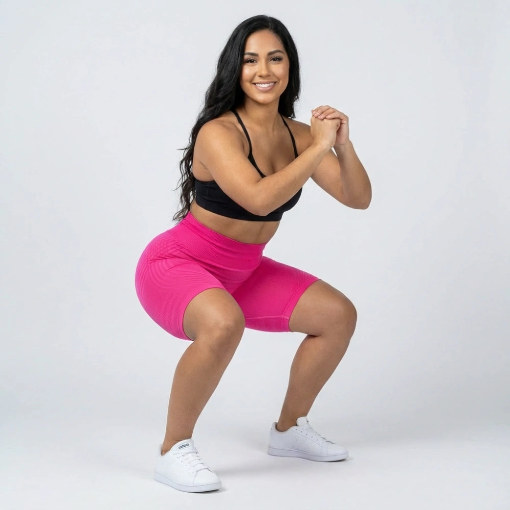 Leggings cortos SlimCore 3D Rosa