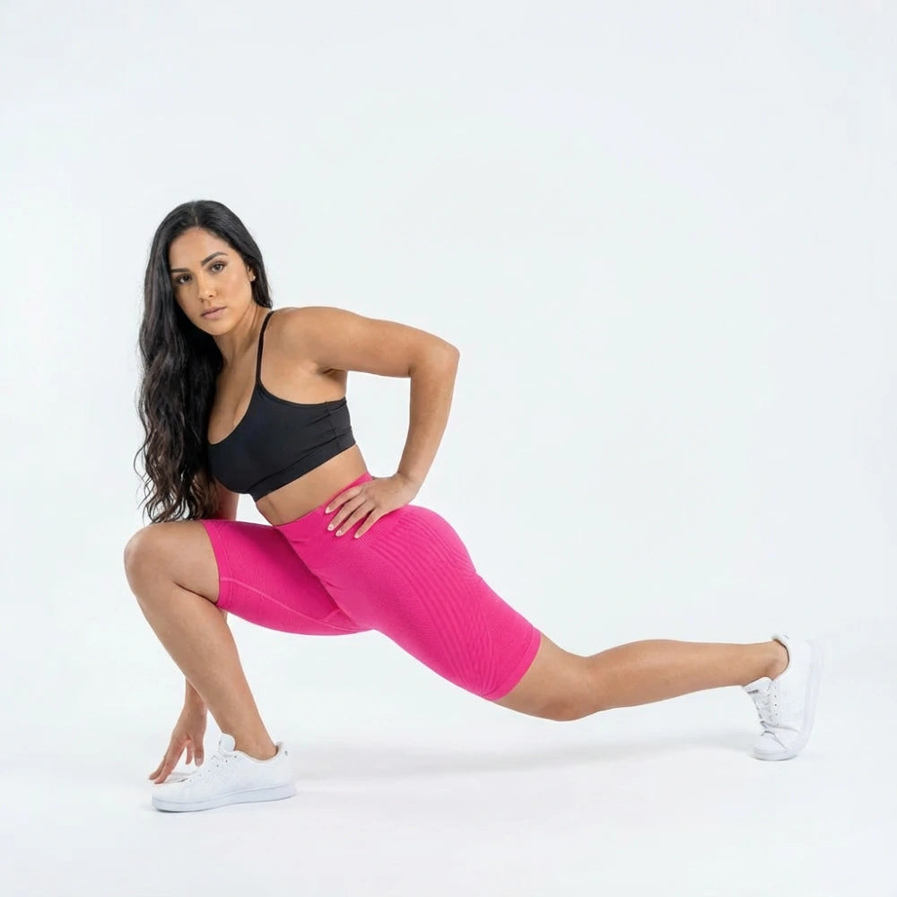 Leggings cortos SlimCore 3D Rosa