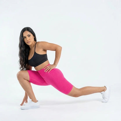 Leggings cortos SlimCore 3D Rosa