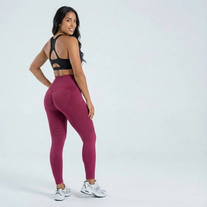 SlimCore 3D Leggings Wine Red