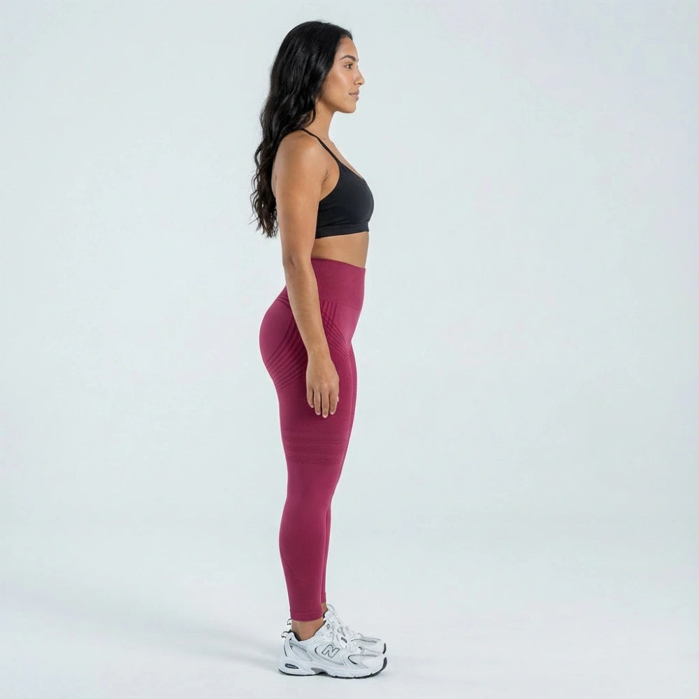 SlimCore 3D Leggings Wine Red